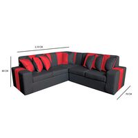 Seccional A&M Home Victor 2,2 Cuerpos Negro Burdeo