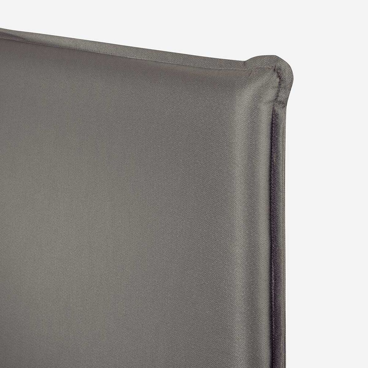 Cama Europea Rosen Base Dividida King Tempo + Respaldo Maurice Gris