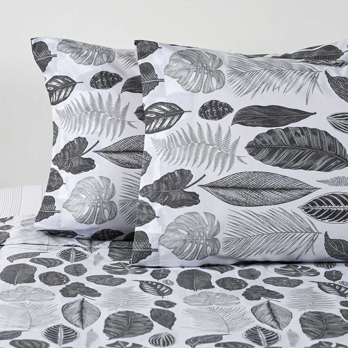 Juego de Sábanas Estampado Elements & Co 200 Hilos 2 Plazas BlackNature