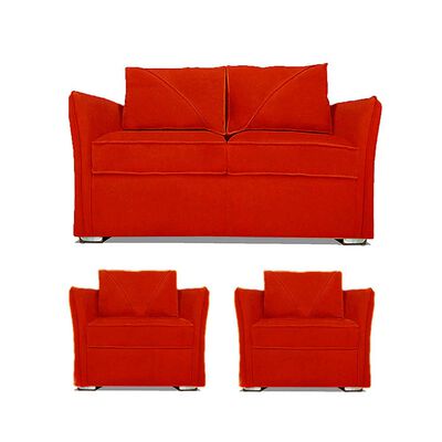 Imagen 1 del producto Juego de Living Elegant Detail Atlanta Sofá 2 Cuerpos + Dos sillones 1 Cuerpo Rojo