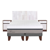 Cama Europea CIC Base Dividida King Balance + Respaldo + 2 Veladores
