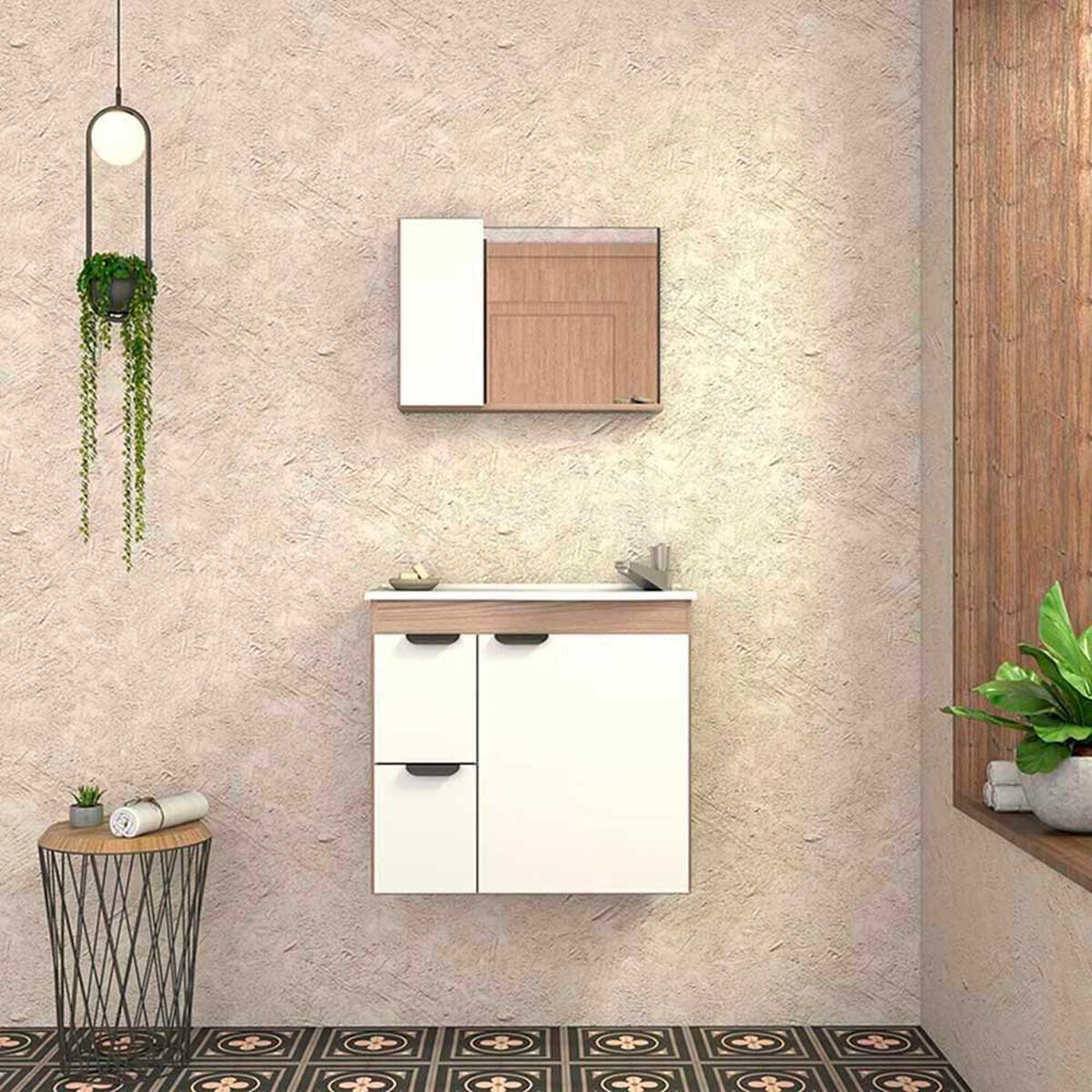 Vanitorio + Lavamanos Vekkahome Margarida Caf&eacute;