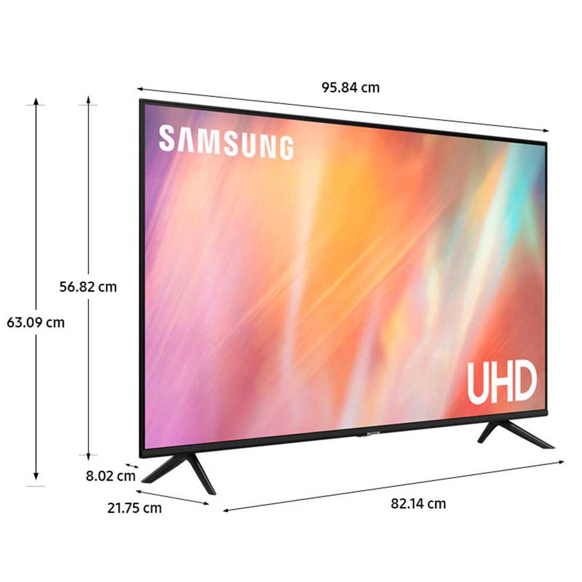 LED 43" Samsung UN43AU7090 Smart TV 4K UHD