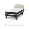 Cama Europea CIC 1,5 Plazas Ortopedic + Respaldo Gales Alpino