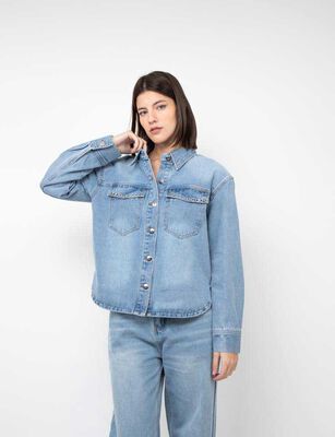 Imagen 1 del producto Chaqueta Denim Mujer Fiorucci Celeste