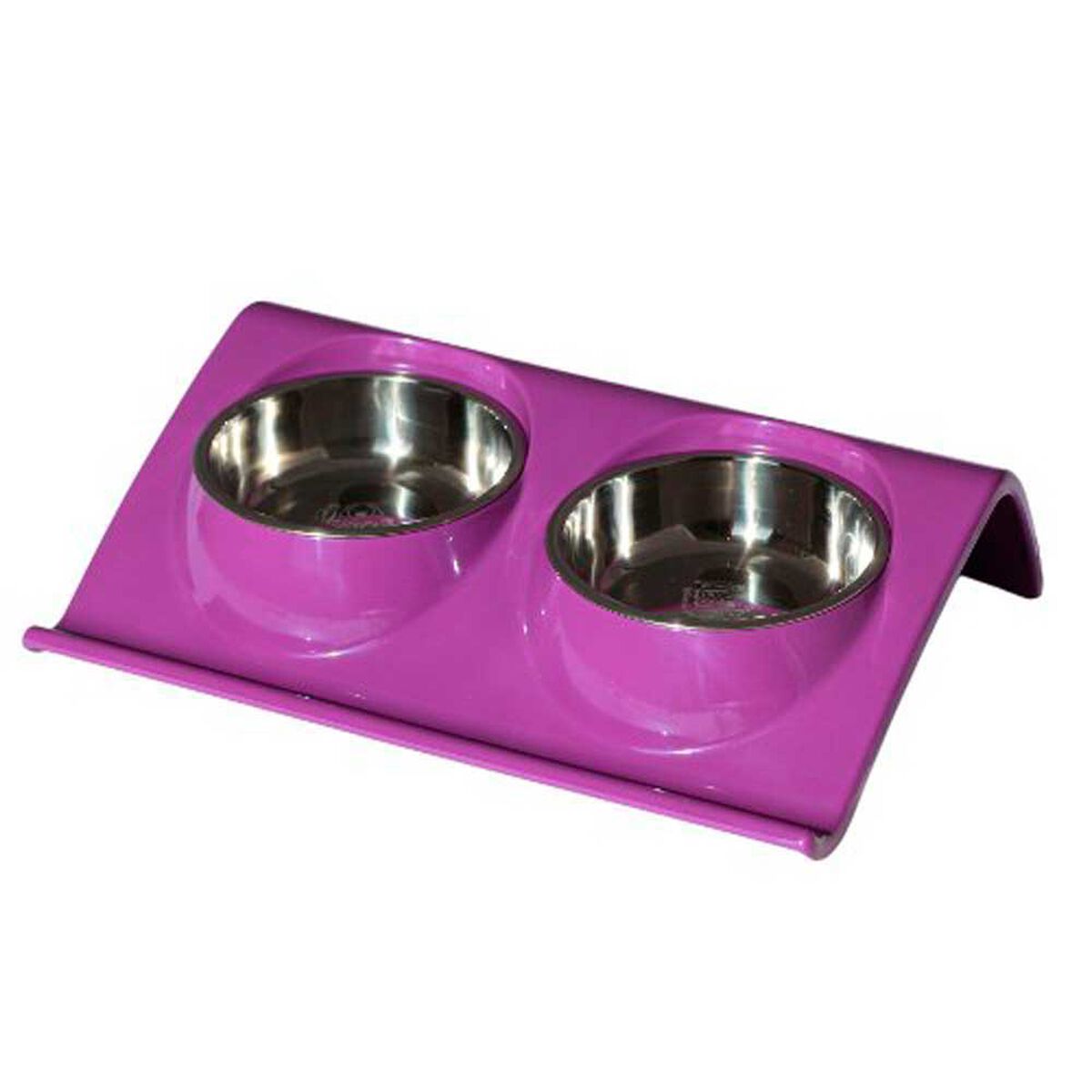 Plato Melamina Doble Z Talla M Morado Perro Mascan