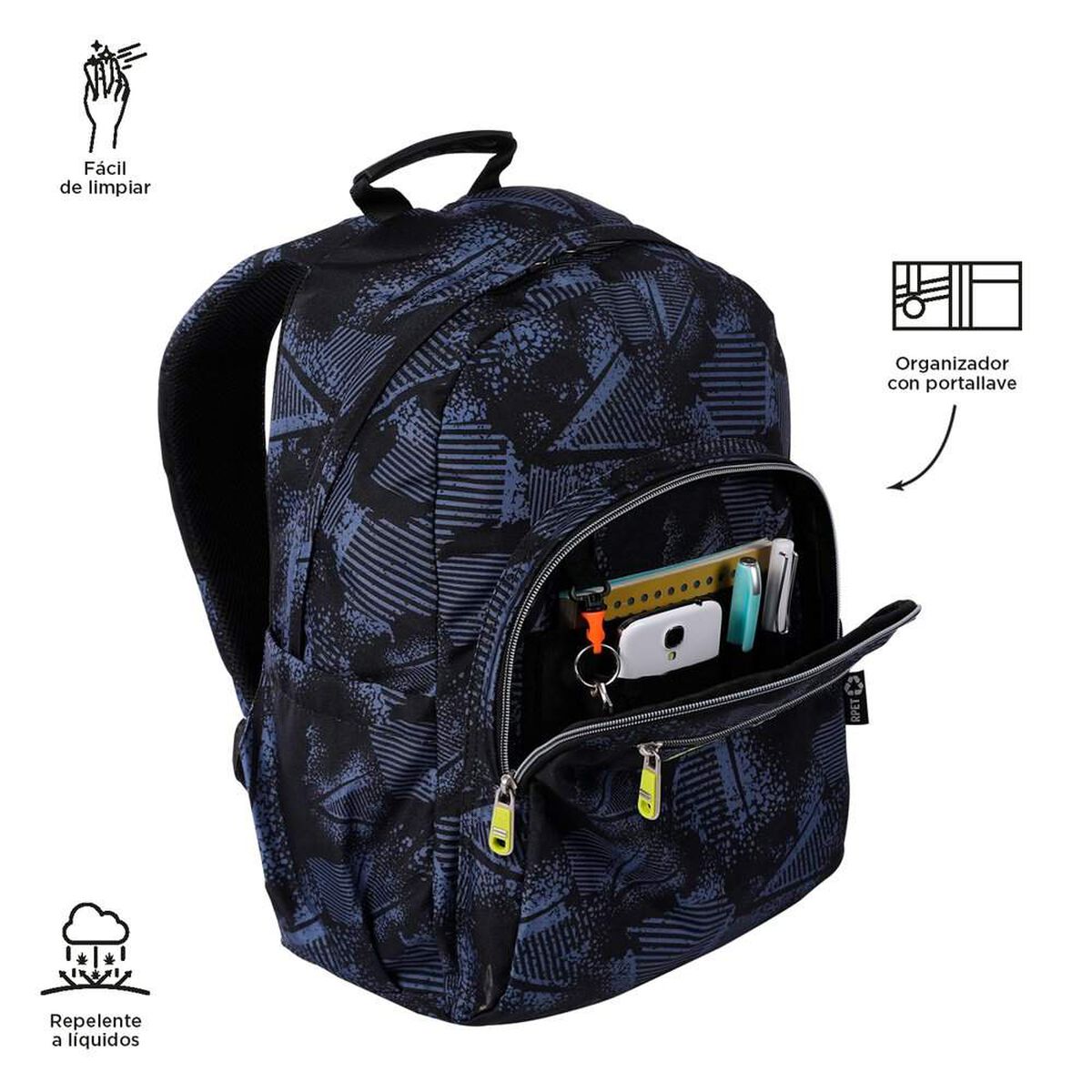 Mochila Azul Oscuro Totto