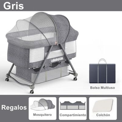 Imagen 2 del producto Cuna Moisés con Accesorios Gris Lubabycas