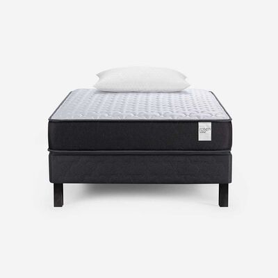 Cama Europea Rosen 1 Plaza Wave + Almohada Light Americana
