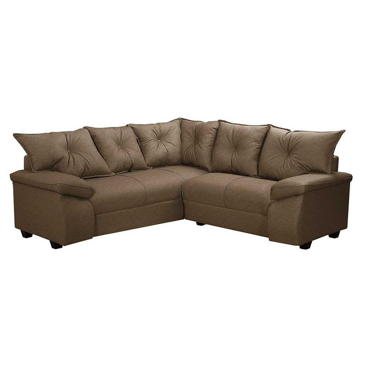 Sof&aacute; Seccional Innovamuebles Fortaleza 5 Cuerpos Caf&eacute; Claro