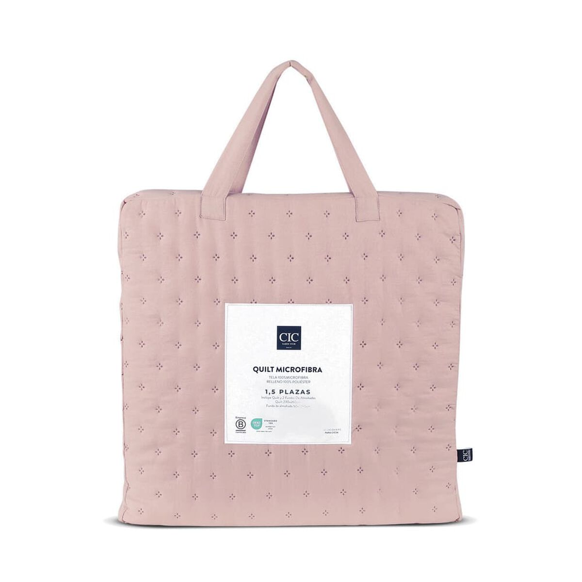 Quilt CIC 1,5 Plazas Rosa Microfibra