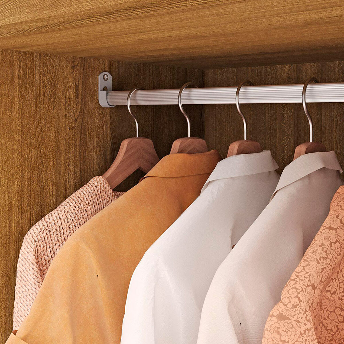 Closet Vekkahome Taurus 6 Puertas 3 Cajones Beige