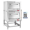 Horno Semi Industrial Ticgas 2 Cámaras Inox 65x65 Gas Natural