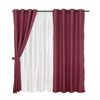 Set de Cortinas Mashini Atacama 140 x 220 cm Burdeo