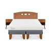 Cama Europea CIC Base Dividida 2 Plazas Excellence Plus + Respaldo + 2 Veladores New Gales