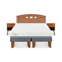 Cama Europea CIC Base Dividida 2 Plazas Excellence Plus + Respaldo + 2 Veladores New Gales