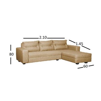 Imagen 2 del producto Sofá Seccional Derecho Diseño A&M Home Denis 3 Cuerpos Beige