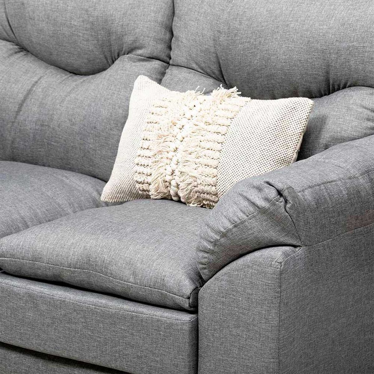 Sof&aacute; Almore Belen 2 Cuerpos Gris