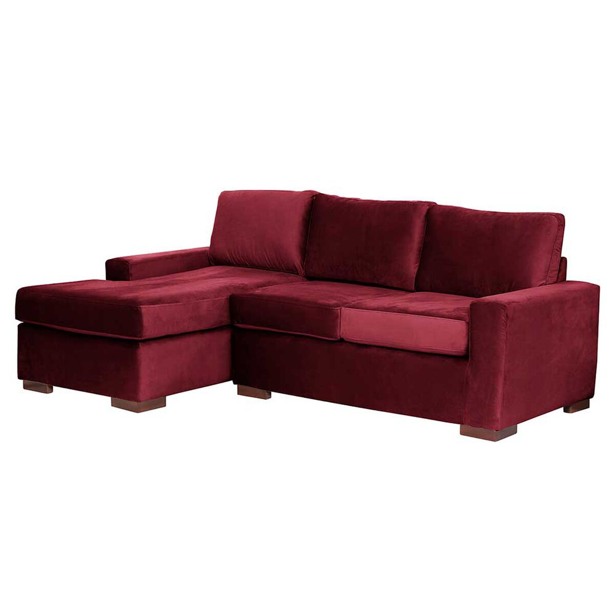 Sof&aacute; Seccional Izquierdo Latam Home Livorno 3 Cuerpos Burdeo