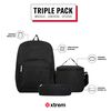 Triple Pack 5XT Mochila Niña Xtrem Negro/Lila