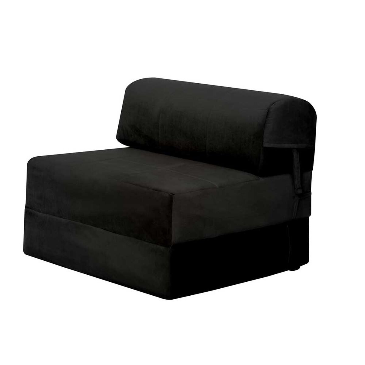 Sof&aacute; Cama Latam Home Velvet Siena 1 Cuerpo Negro