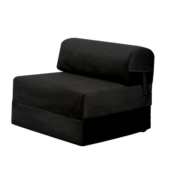Sofá Cama Latam Home Velvet Siena 1 Cuerpo Negro