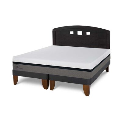 Imagen 2 del producto Cama Europea CIC Base Dividida 2 Plazas Balance + Respaldo Gales Negro