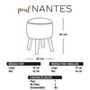 Pouf Latam Home Nantes Tela Velvet Palo Rosa