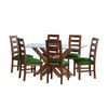 Juego de Comedor Latam Home Merida 6 Sillas Verde