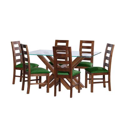 Juego de Comedor Latam Home Merida 6 Sillas Verde