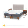 Cama Europea CIC Base Dividida King Alaska + Respaldo + 2 Veladores