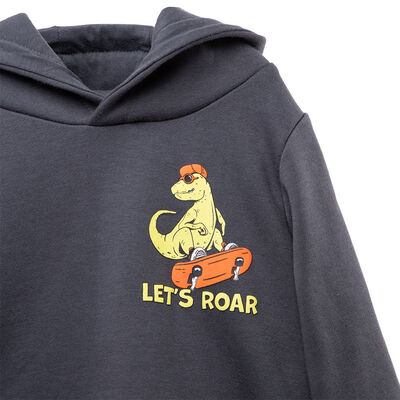 Imagen 2 del producto Polerón con Gorro de Algodón Chess Baby Grafito, Indigo, Mostaza