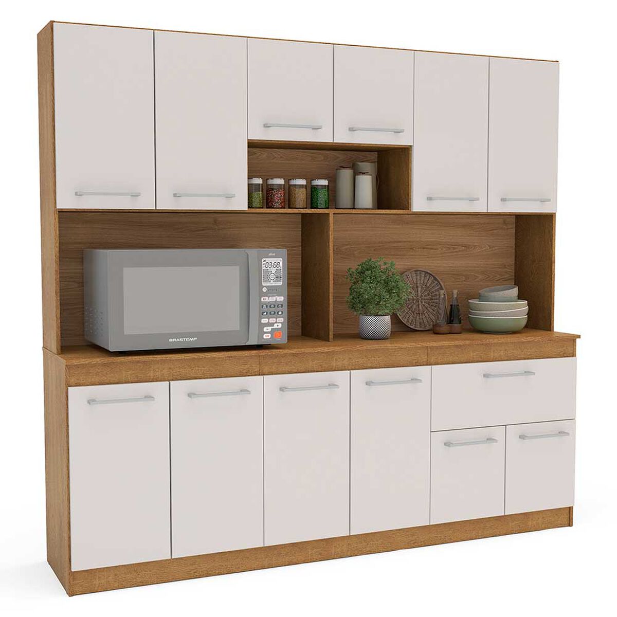 Mueble de Cocina Vekkahome Buck 1 Caj&oacute;n 12 Puertas Blanco