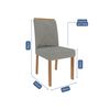 Juego de Comedor Decocasa Valentina 4 Sillas Off White