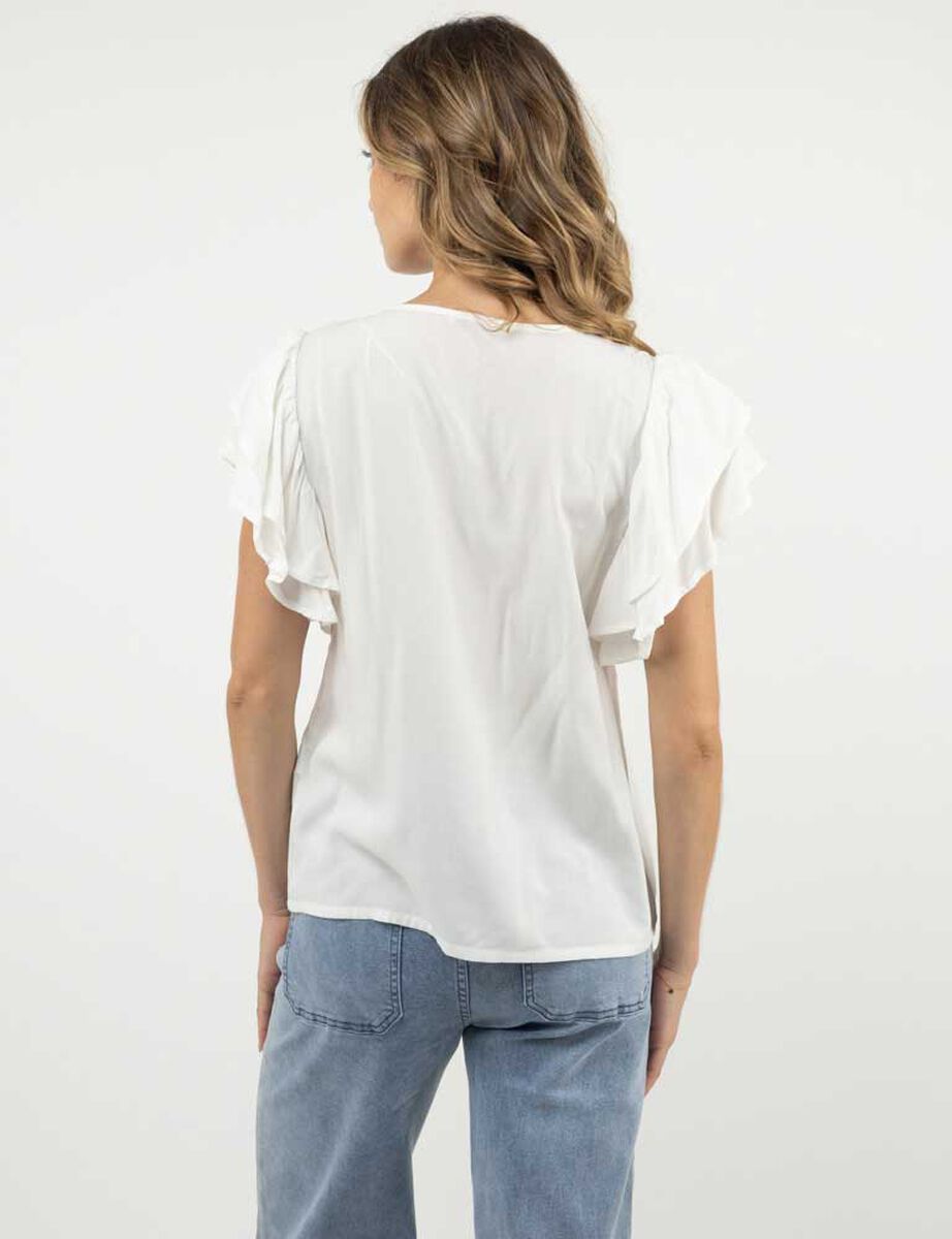 Polera Manga Corta Vuelos Mujer Zibel