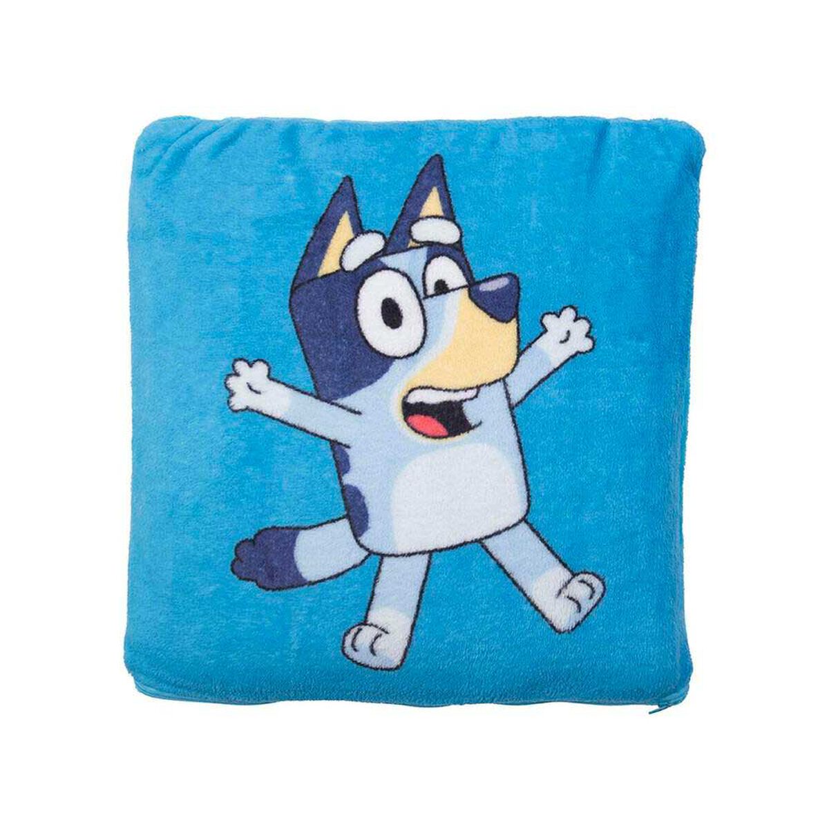 Manta Coj&iacute;n de Poli&eacute;ster Bluey 120 x 200 cm. Azul