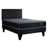 Cama Europea Celta 1,5 Plazas Black Plus + Respaldo