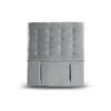 Respaldo Latam Home 1,5 Plazas Napoles Tela Velvet Gris
