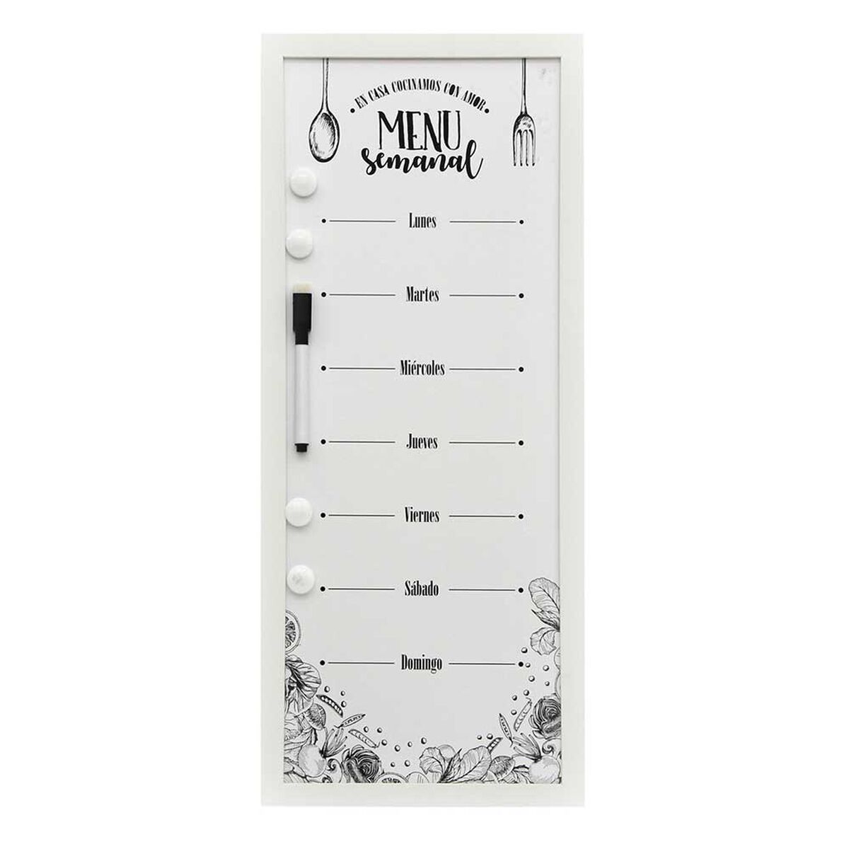 Pizarra Plástico Vgo Kitchen 20 x 50 cm Blanco
