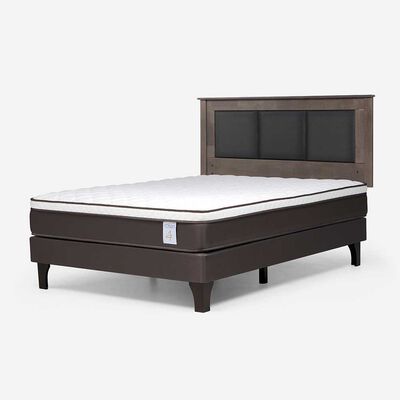 Imagen 2 del producto Combo Cama Europea Rosen 2 Plazas New Style 4 Plus BN + Respaldo Rachel