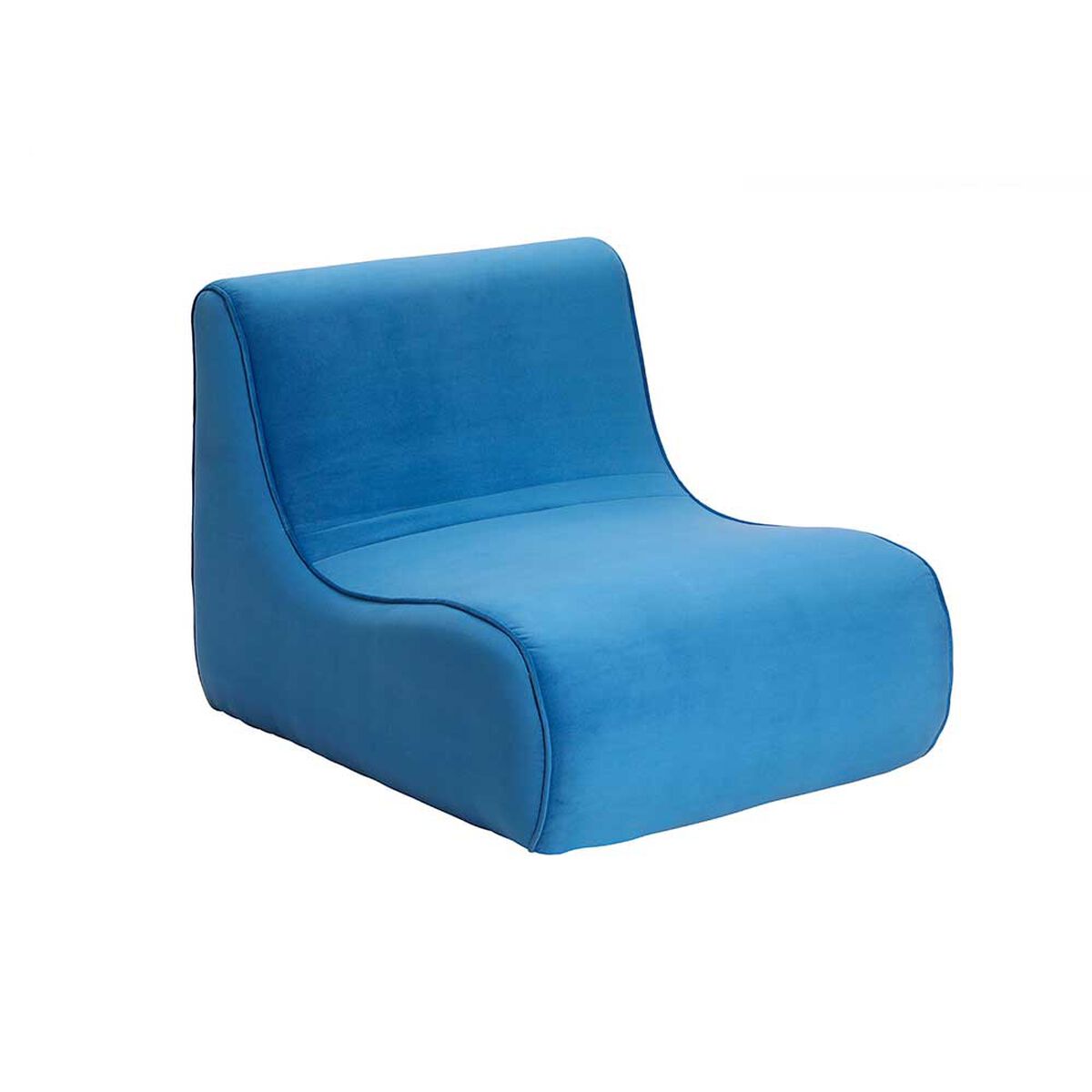 Sillón Bodevir Komodo Felpa 1 Cuerpo Azul Rey 