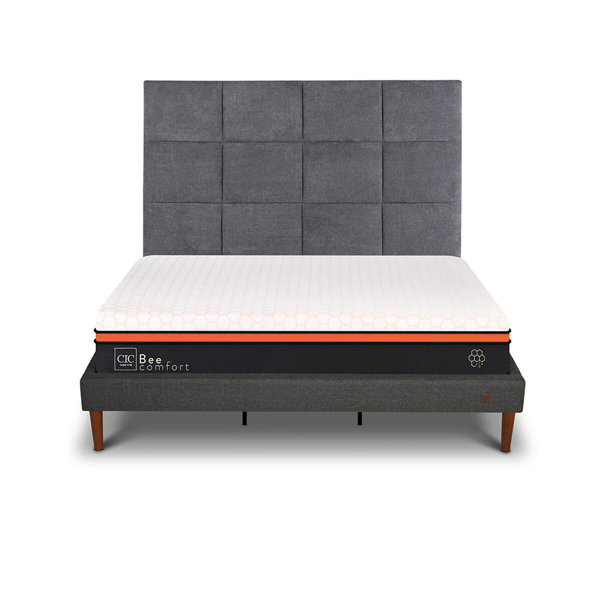 Cama Europea Curve CIC King Bee Comfort + Respaldo