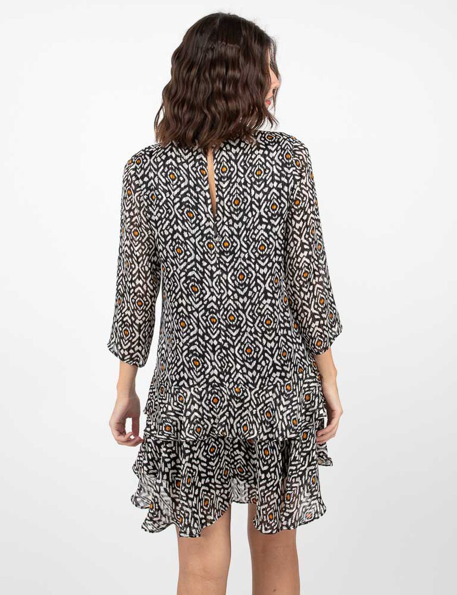 Vestido Estampado Corto Manga 3/4 Mujer Alma