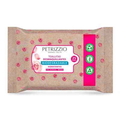 Toallitas Desmaquillantes Biodegradable Pepino 25 Unidades Petrizzio