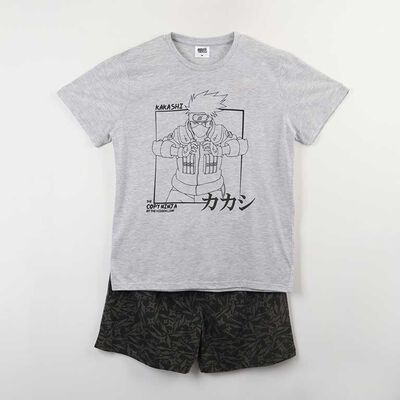 Imagen 1 del producto Pijama Corto Naruto Shippuden Manga Corta Hombre Licencia Gris