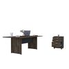 Combo Oficina Mesa Reuni&oacute;n + Archivador 3 Cajones Negro TuHome Home Office