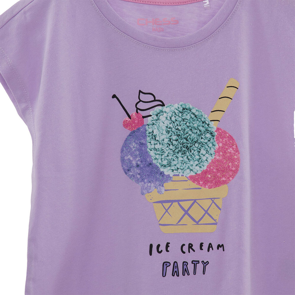 Polera Sin Mangas de Algodón Niña Chess