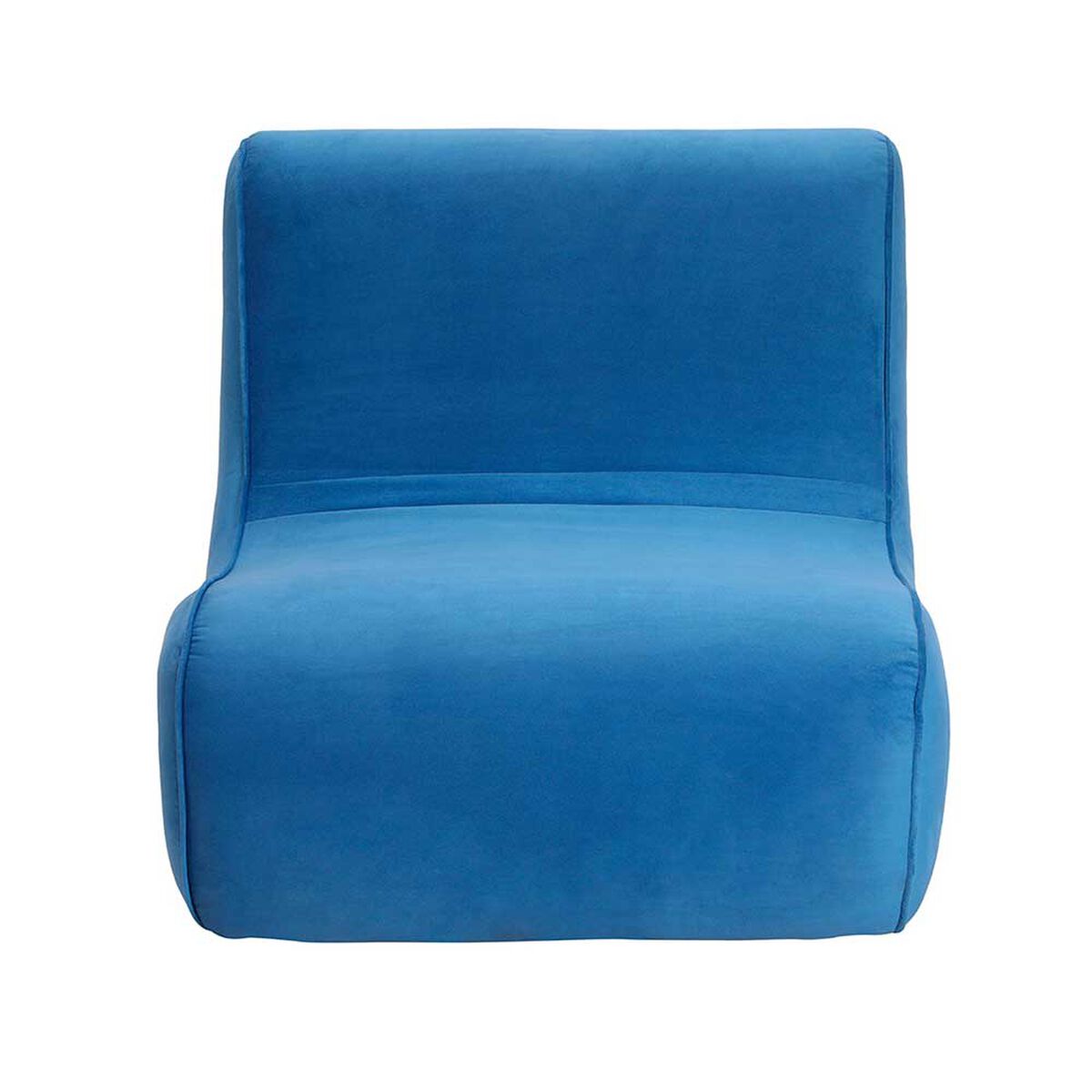 Sillón Bodevir Komodo Felpa 1 Cuerpo Azul Rey 