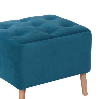 Imagen 2 del producto Pouf Latam Home Lyon Tela Velvet Azul Petróleo
