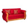 Juego de Living Essenza David Sofá 3 Cuerpos + Dos Sillones 1 Cuerpo Rojo